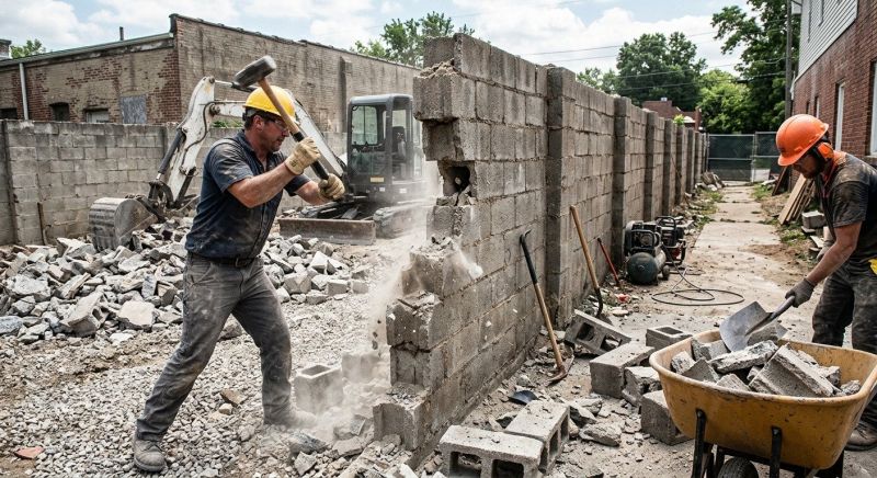 Block Wall Demolition in Sacramento, CA