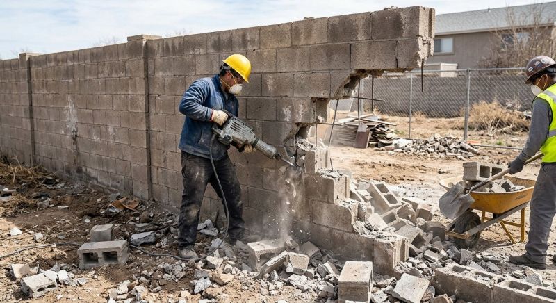 Block Wall Removal in Bergen County, NJ