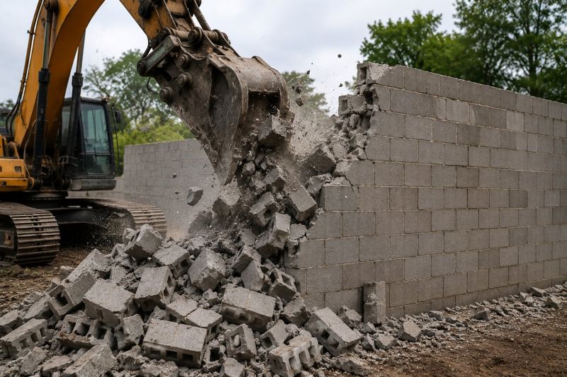 Concrete Wall Demolition in Sacramento, CA