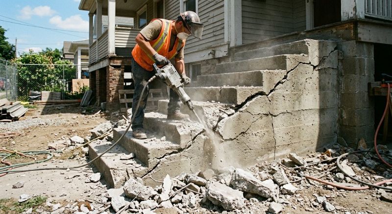 Walkway Demolition in Bergen County, NJ